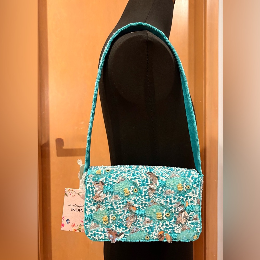 Fish Beaded Shoulder Bag